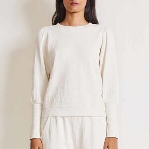 Apiece Apart Cream Crew Neck Sweater